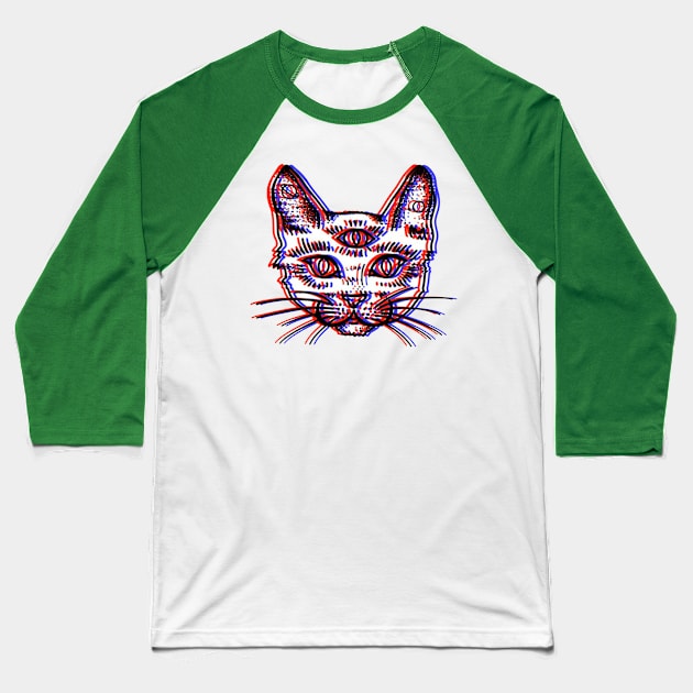 Funny Cat skeleton Dimension Baseball T-Shirt by narisdesinta